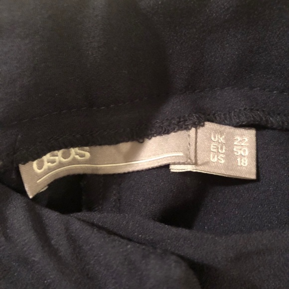 Navy ankle length suit pants from ASOS CURVE - Picture 3 of 4